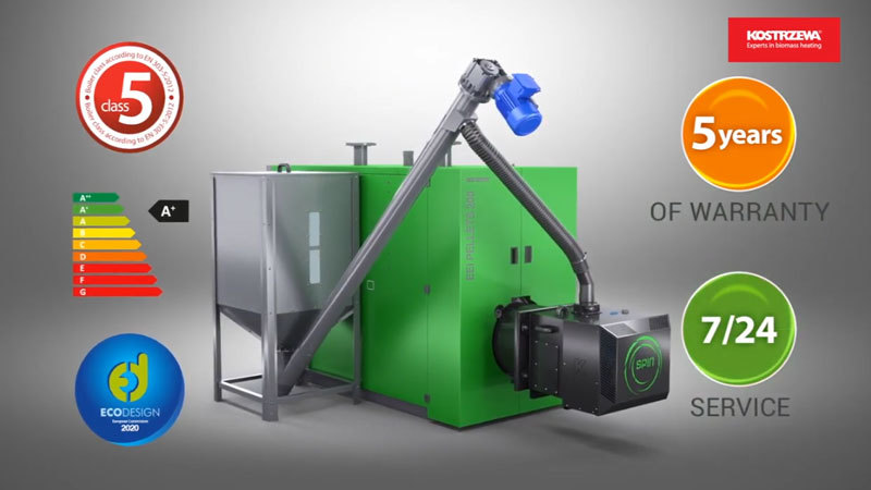 Animation:  EEI  Pellets 50 - 285 KW boiler with Platinum Bio Spin burner