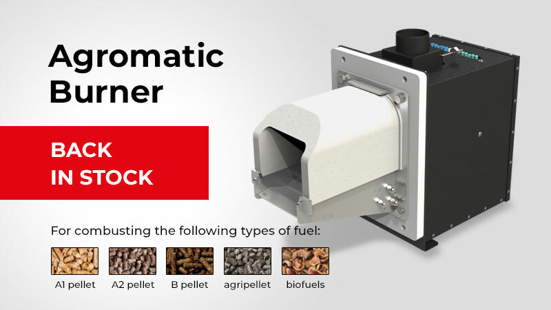 Agromatic burner for biofuel combustion is back in stock