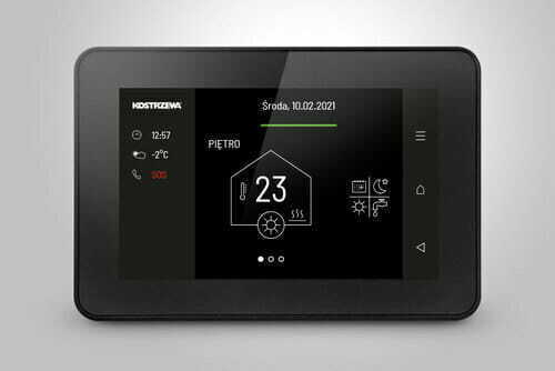 CONTROL UNIT WITH 2-IN-1 COLOUR TOUCH PANEL (BOILER PANEL = ROOM PANEL)